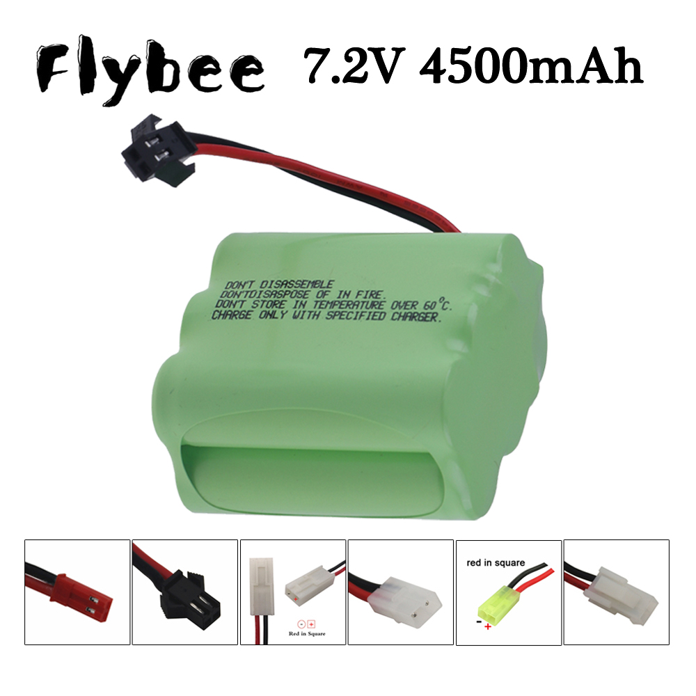Rc Hobby Models - 電気玩具タンク用バッテリー,4500mah,ni-mh,aa,nimh,sm,jst,プラグEL-2P, L6.2-2P,7.2v