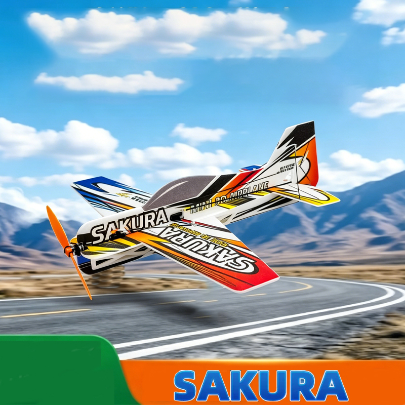 Rc Hobby Experts - SAKURA EPPマイクロ3D RC飛行機キット（未組立）、初心者向け屋内DIYエアロバティックモデル、軽量ホビー飛行機組み立てキット