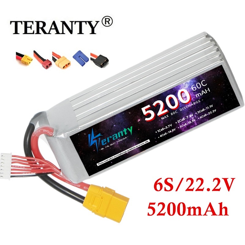 Rc Hobby Models - タンク、rcモデルパーツ、車、電車、バギー、ボート、60c、5200mah、ec5、xt60 t、xt90、6s、22.2v用のプラグ付きteranty-lioバッテリー
