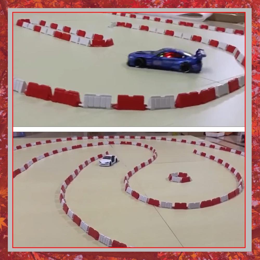 Rc Hobby Track - RCカー用フィールドフェンスセット、ロードバリア、ミニRCドリフトレーシングカートラックセット、ドリフトトラック（1/14、1/16、1/18、1/24、1/28ミニRCカー対応）