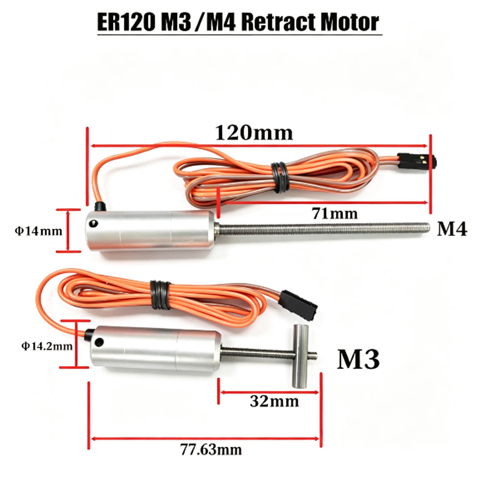 Jp Hobby-Rc - フルメタル電動格納モーター JPホビー ER120 ER150 ER200 RC飛行機DIYパーツ用