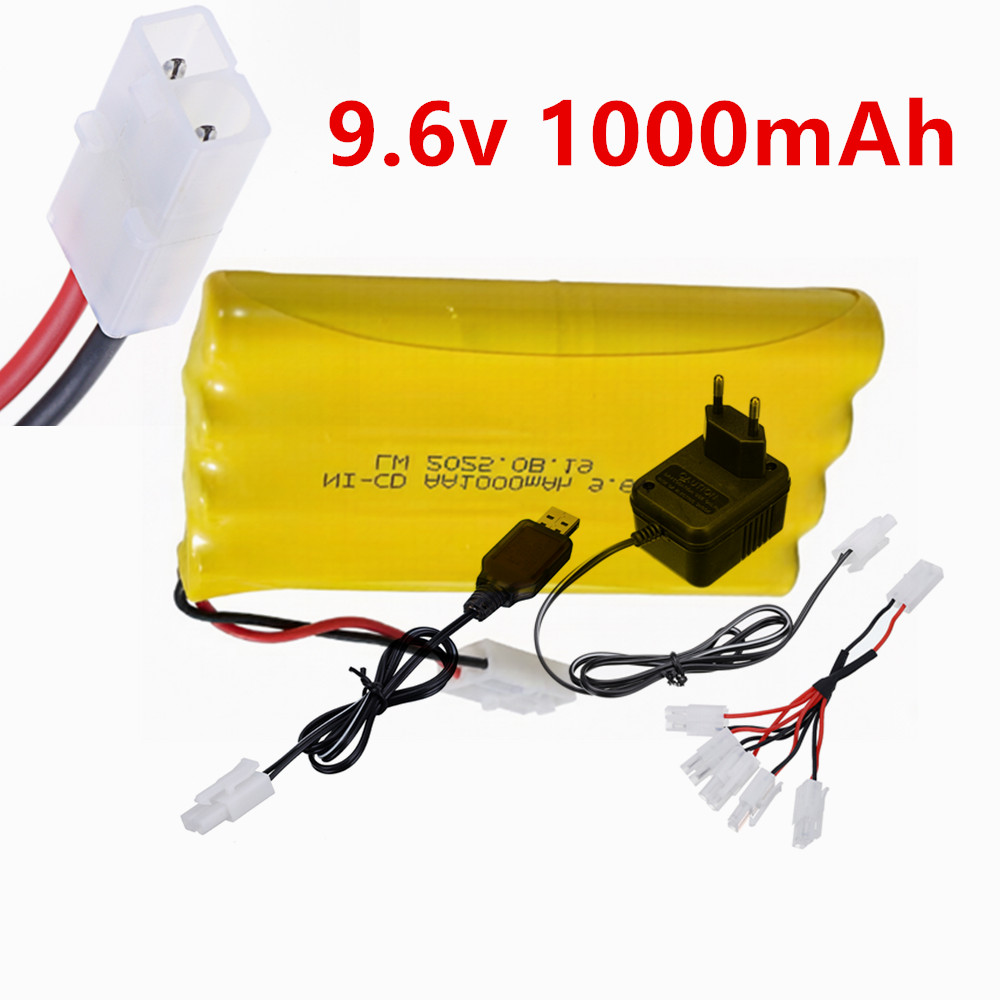 9.6V 1000mAh Ni-CD AA充電式バッテリー  - Rc Hobby Models のレビューと価格